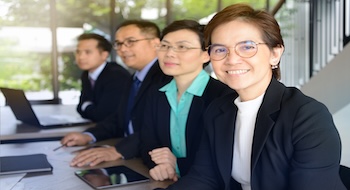 Group of colleagues at a business meeting